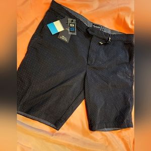 Men Denim & Flower Stretch Shorts